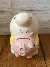 Vintage 1986 ZIGGY Earthenware Piggy Bank Tom Wilson Universal Press Syndicate picture