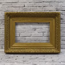 19th cent old wooden frame gold-colored picture frame dimensions 21.1 x 13 in picture