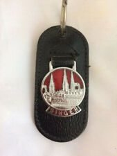 Vintage Torpedo Leather Keychain Key Fob, Key Fob Singer New Old Stock picture
