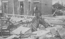 Columbus Ohio Horse Trapped in Flood Debris 1913 Disaster Postcard picture