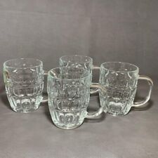 Beer Glasses Set of 4 Clear Luminarc Thumbprint Pattern USA made Large 12 Liter picture
