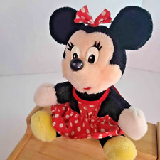Vintage Minnie Mouse Disneyland Disney World Parks Plush Doll With Polka Dress picture
