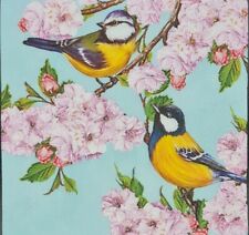 TWO (2) Bird Flowers Lunch Napkins for Decoupage Max (981) picture