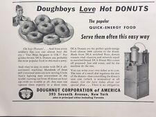 DCA Doughboys Love Hot Donuts Machine Quick Energy Food Vintage Print Ad 1943 picture