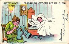 Vintage Postcard- Please go way and let me sleep. Early 1900s picture