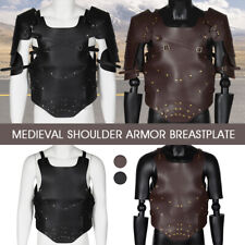 Medieval PU Leather Shoulder Chest Vest Armor Warriors Knights Costume. picture