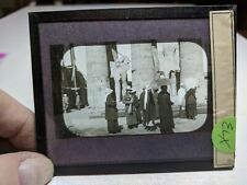 HISTORIC Glass Magic Lantern Slide ELX DeBeers Family sight seeing on trip picture