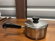 Revere Ware 1Qt. 92e Sauce Pan Pot W/Lid Copper Clad Bottom Vintage USA picture