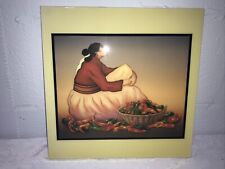 RC R.C. Gorman Woman with Chili Peppers 12 X 12 Ceramic Tile picture