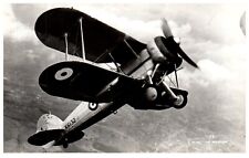 Gloster Gladiator Mk.I K6132 Fourth Built RAF Aerial Climb c.1937 RPPC Postcard picture