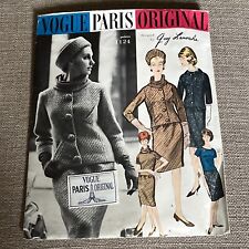 60s VOGUE PARIS ORIGINAL Sewing Pattern LAROCHE 1124 UNCUT Suit Blouse Sz 14=6/8 picture