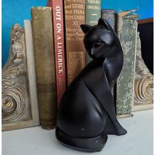 Sculptural black cat figurine 6 &3/4