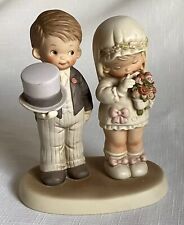 Enesco Memories Of Yesterday “Here Comes The Bride and Groom” Figurine (1988) picture