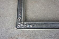 Vintage Antique Wood & Gesso Gray Floral Corners Picture Frame fits 10 x 16 picture