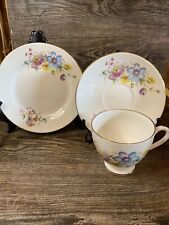 Vintage Clare Dogwood Bone China Teacup, Saucer & Tea Plate Trio Made In England picture