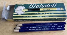 Vintage 1960's Blaisdell Paper Wrapped Blue China Markers 168T - Lot Of 3 picture