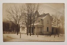 1907-14 RPPC Country Two Story House in Winter Snow Scene picture