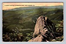 Santa Barbara CA-California, Aerial On Mountain Drive, Vintage c1916 Postcard picture