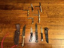 Vintage Pocket Knifes Lot 9 Case XX Schrade Gerber Solingen USN USA Sheathe Colo picture