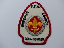 Vintage Quinnipiac Council Conn. Commissioner Boy Scout BSA Arrowhead Patch picture