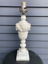 Vintage Italian carved alabaster marble stone table lamp 18
