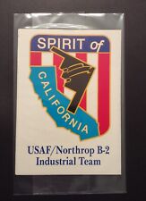 USAF/Northrop B-2 Industrial Team Spirit of California Sticker Vintage Rare picture