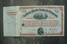 1895 Railroad Stock Certificate with Authentic Civil War General Signature picture