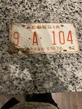 Vintage GEORGIA 1962 License Plate GA FLOYD COUNTY # 9-A-104 picture