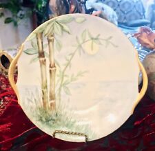 Unique Spirited Vintage Eastern Bohemian Hand Paint Moonlight Water Cake Plate picture