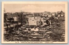 1924 Lorain, Ohio Tornado - Hamilton and 5th Looking East - Postcard picture