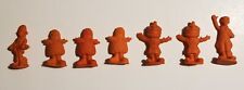 Lot of Seven 1981 McDonald's Happy Meal Toys Soft Rubber, Orange picture
