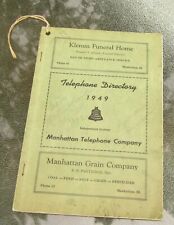 1949 Manhattan Telephone Company Manhattan Illinois Telephone Directory Joliet picture