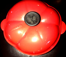 Vintage Le Creuset Cast Iron Red Enamel TOMATO Cocote (Made in France) 8.5” wide picture