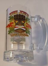 Tiki Joe's Laya lounge beer glass mug Fresh Lava Brewed Ales Served Pipin' Hot picture