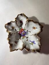 Vintage Elfinware Germany Gilded Small Decorative Dish Floral Leaf Shape 4