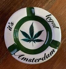 Unique Vintage It's Legal Amsterdam Ceramic Ashtray 2 1/2