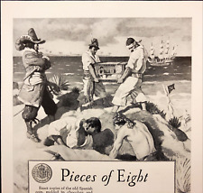 1927 Whitman's Chocolates Pirates Pieces of Eight Original Vintage Print Ad picture