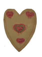1928 Hand Made VALENTINE CARD Heart with Message picture