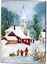 Merry Christmas - Church and village family  by Pierre DeBernay picture