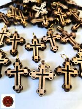 Authentic olive wood pendant cross hand made laser cut made in Jerusalem 50cross picture