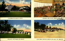 Clearwater Beach Hotel ~ multi-view postcard ~ Clearwater FL Florida 1940s picture