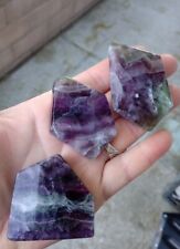🔥 FLOURITE RAINBOW POLISHED PIECES 3PC LOT MINERAL CRYSTAL REIKI DISPLAY picture