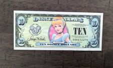 2007 Disney Dollar Ten Dollar ($10) Cinderella Bill Uncirculated Condition picture