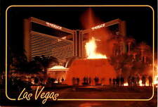 Las Vegas, The Mirage Volcano, flames, resort, technological wonder, Postcard picture