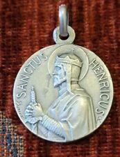 St. Henry Vintage & New Sterling Medal Catholic France Patron Of The Handicapped picture