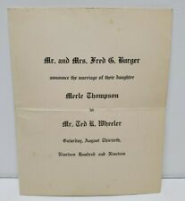 1919 marriage announcement Merle Thompson and Ted R Wheeler picture
