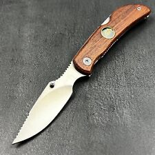 Outdoor Edge Caper Lite Lockback Brown Wood Handles EDC Folding Pocket Knife NEW picture