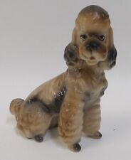 Vintage Standard Brown Black French Poodle Hand Painted Figurine picture
