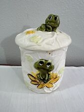 Vtg 1970s Sears Neil The Frog 7 In Canister Cookie Jar Made In Japan picture