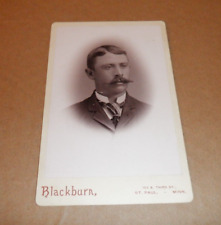 c.1890 ST. PAUL MINNESOTA MAN CABINET CARD PHOTO PHOTOGRAPH MN MINN BLACKBURN picture